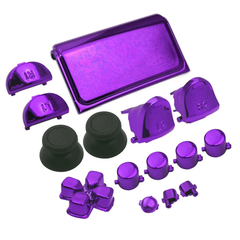 2 комплекта хромирование Dpad R1 L1 R2 L2 направление ключ кнопка ABXY для Playstation 4 PS4 Pro Slim