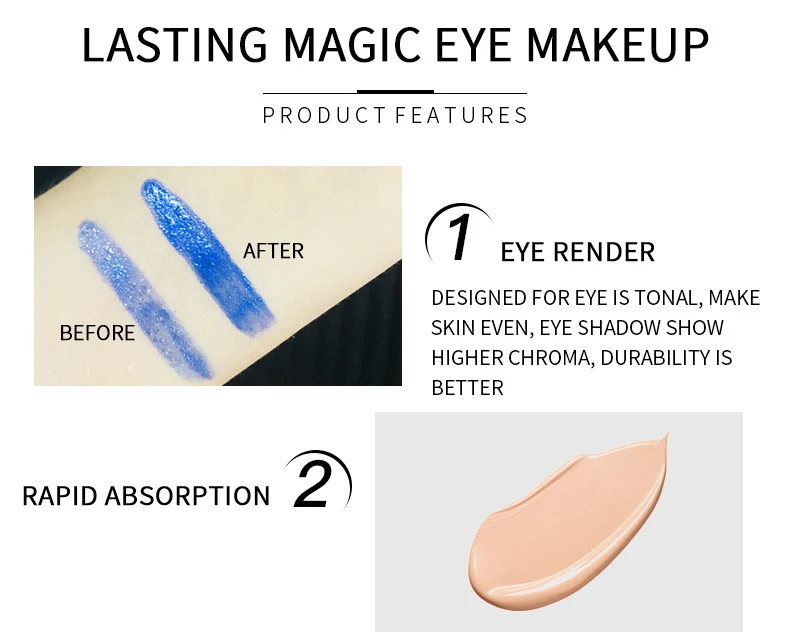 Pudaier 24h стойкая праймер Жидкая Основа под тени для век Keep Eye Makeup идеально легко наносится Гладкий перед использованием блеск