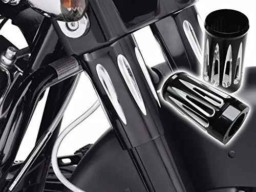 CNC Edge Cut Upper Boot Slider Fork Covers for Harley Davidson Touring 1984-2013 Electra Glide Road King Street Glide Motorcycle