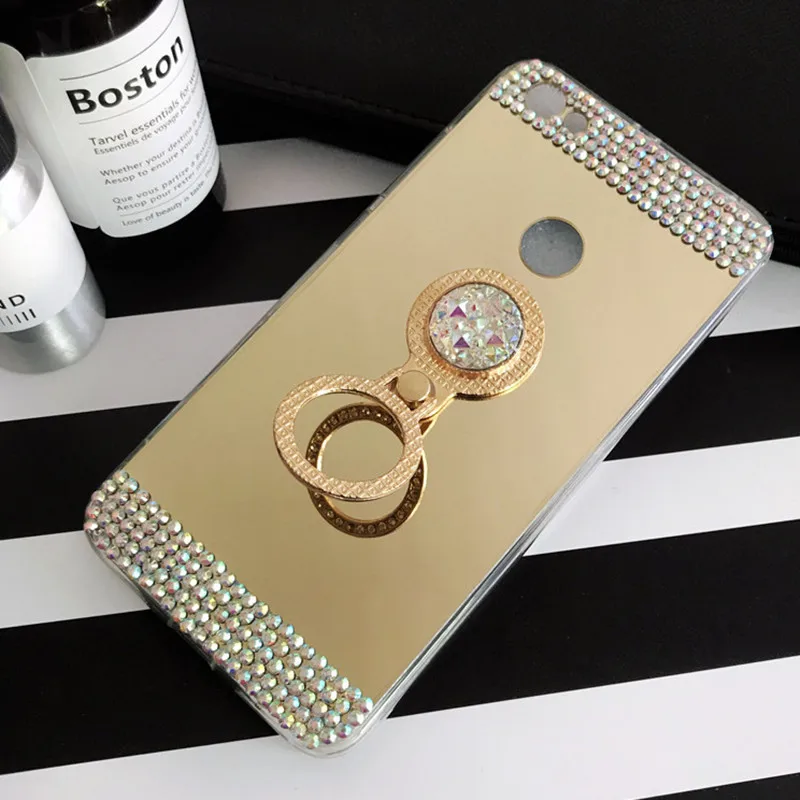 

Mirror Cover Ring holder 3D Bling Case For Xiaomi Redmi Note 5A Prime Pro Note 5 MI 5X A1 Redmi S2 5 Plus Redmi 6 6a MI 8 SE