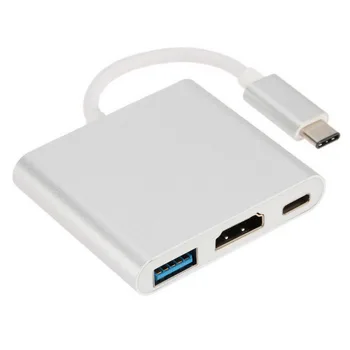 

Jimier USB-C USB 3.1 Type C to HDMI Digital AV & USB OTG & USB-C Female Charger Adapter