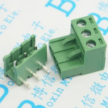 

200pcs 3P Bending Needle Connector 2EDG5.08-3PL Terminal 5.08MM Pitch Plug Type
