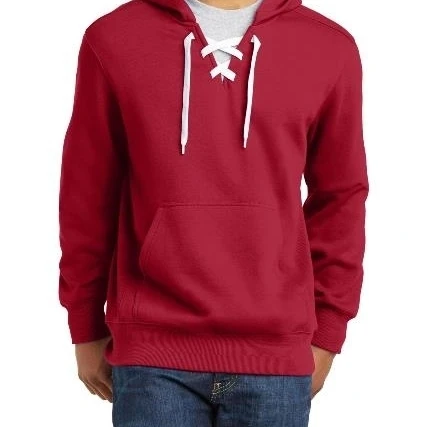 Sport-Tek ST271 Lace Up Pullover Hooded Sweatshirt Deep Red - 2XL (1)