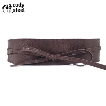 

Cody Steel Bow Girdle Belt Fashion Ladies Long Waistband Waist Belt Dress Female Adornment Belt Casual Woman