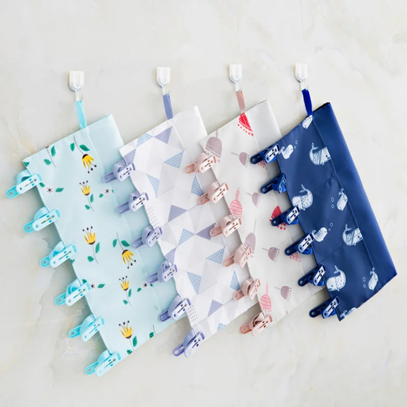 

6 Clip Hanger Towel Socks Multifunctional Portable Cloth Hanger Hanger Clip Drying Rack Foldable Bathroom Rack Travel Clothespin