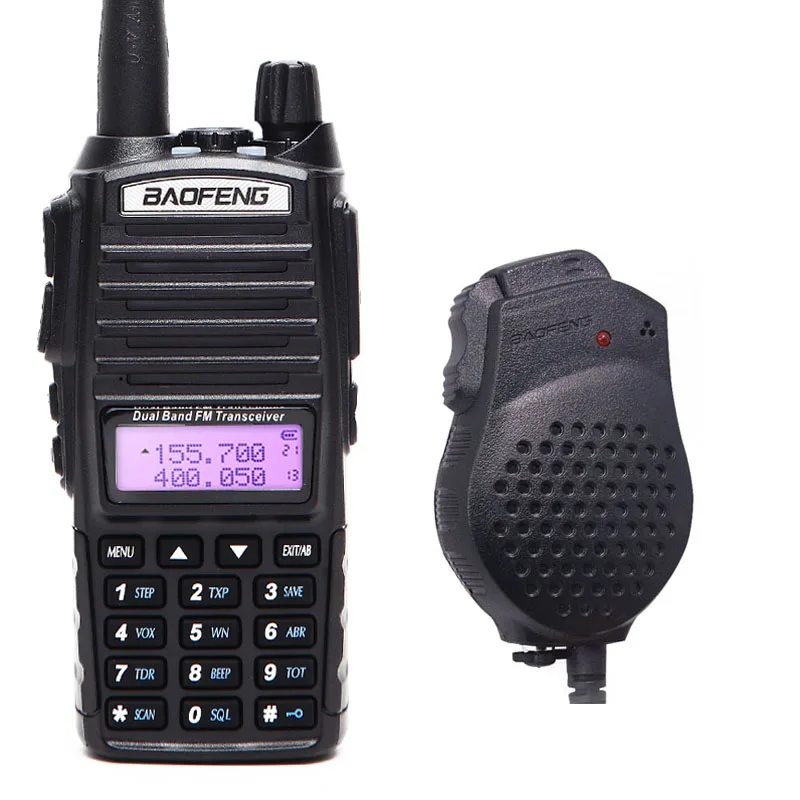 Baofeng UV-82 портативное радио UV82 5 Вт рация VHF/UHF двухдиапазонный Pofung UV 82 CB любительский двухсторонний радиоприемопередатчик - Цвет: add speaker mic