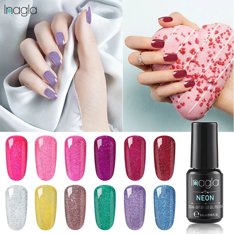 Inagla Nail Gel Polish High Quality UV LED 8ML Extension Design Long-lasting Soak Off Varnish Gelpolish | Красота и здоровье