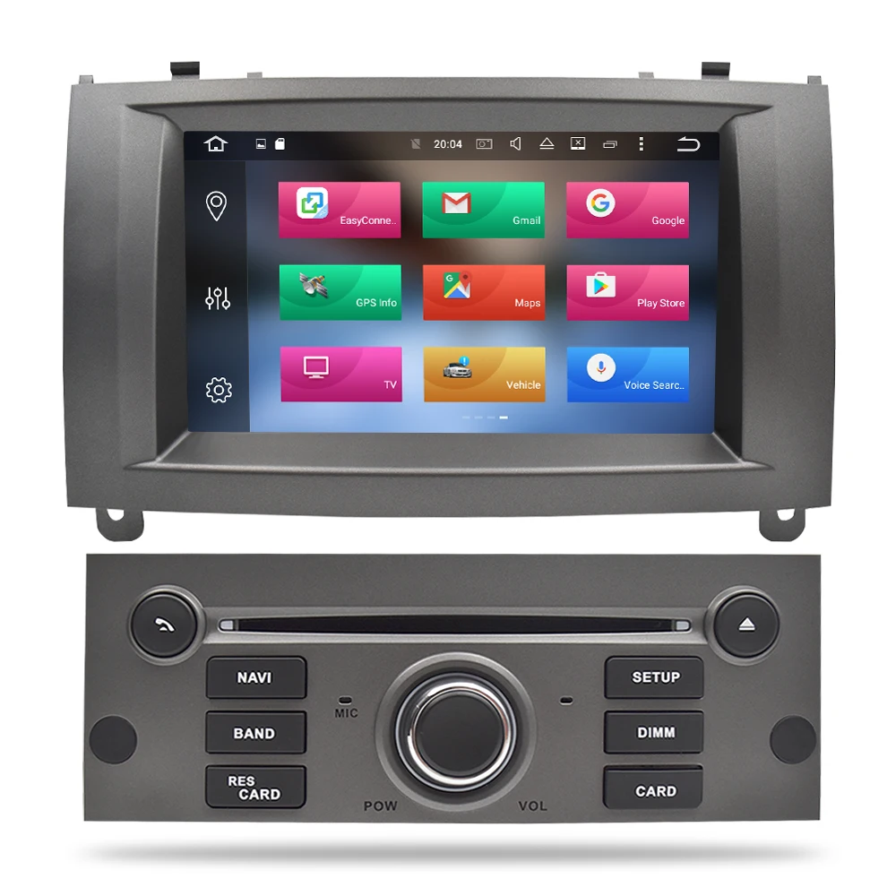 Flash Deal 7"Android 9.0 Car Radio Player Multimedia Stereo For Peugeot 407 2004-2010 Auto Audio DVD Video GPS WIFI BLuetooth Navigation 3