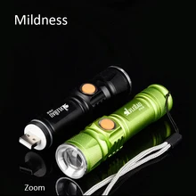 Mildness font b Flashlight b font portable mini USB XM L T6 font b LED b