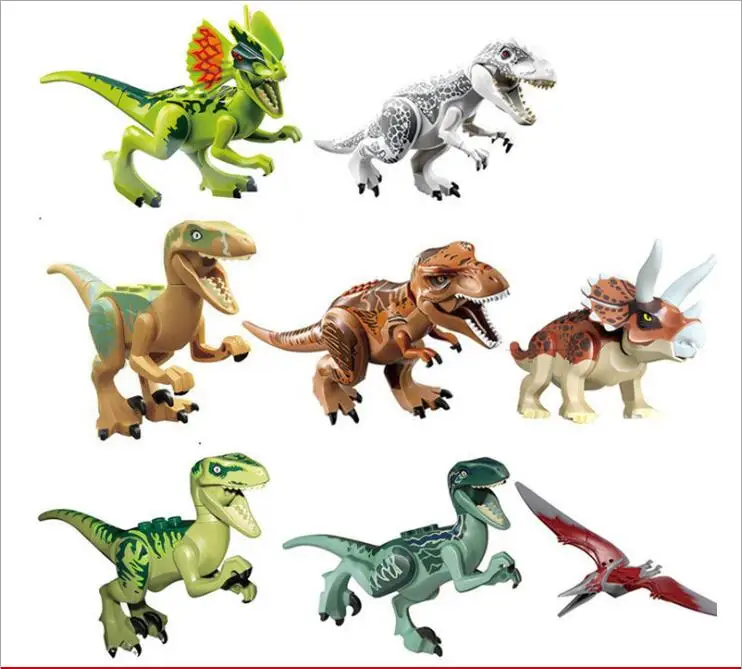

Jurassic World 2 Dinosaurs DIY Assembly Tyrannosaurus Rex Building Block Bricks Toys Dinosaur Action Figure Model