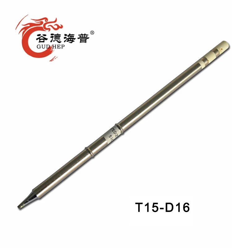 Gudhep T15 Welding Tips T15-D08 D12 D16 D24 D32 D4 D52 Replacement iron Tips for hakko FM203 Soldering StationFM2027 Handle