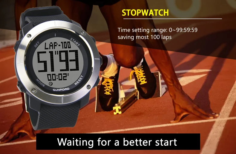 Sunroad FR1001 sports watch single description photo EN 05
