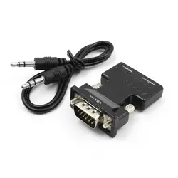 VGA к HDMI мужчин и женщин Видео Кабель-адаптер конвертер с аудио HD 1080 P конвертер для HDTV PC ноутбук планшет