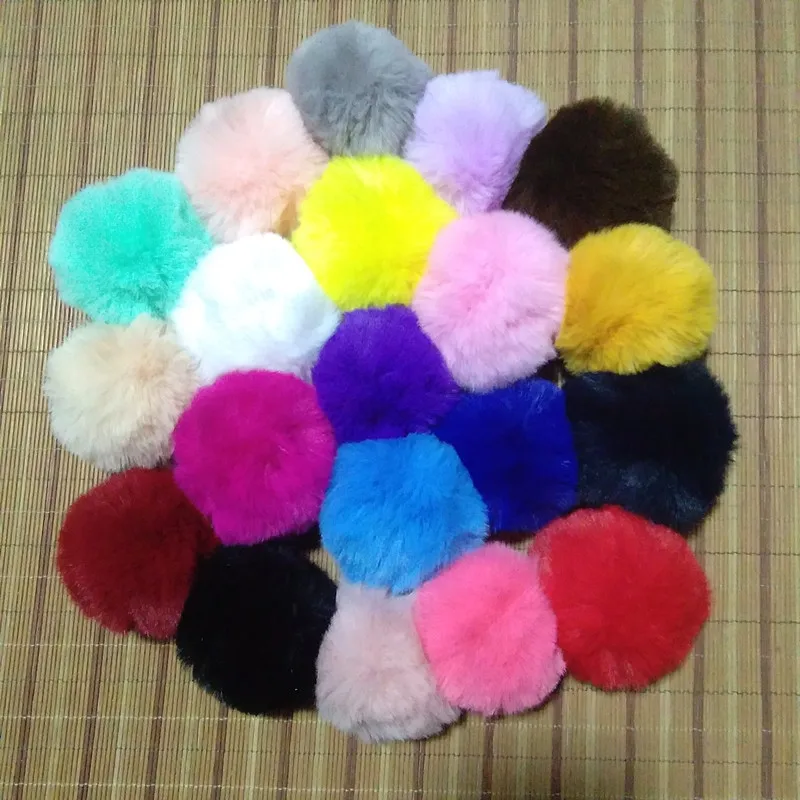 Mixed Colors 100 шт DIY искусственный мех пушистый помпон мяч для шапки обувь шарфы сумка для ключей Подвески DIY ремесло принадлежности ювелирные изделия аксессуары - Цвет: Mixed Colors