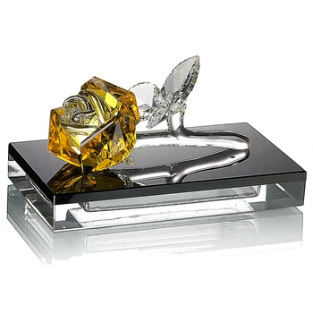 

H&D Car Decoration Interior Crystal Blossoming Rose Figurines Car Perfume Bottle Holder Air Freshener Home Decor GIfts For Her