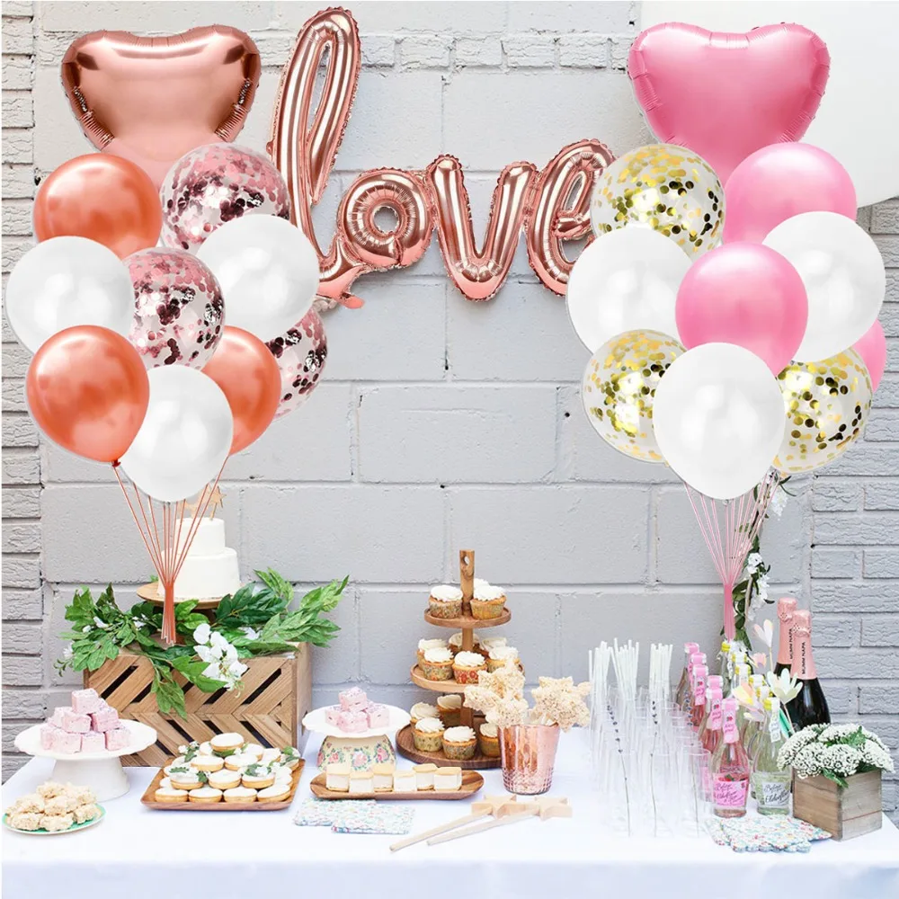10 шт смешанные латекса сердца конфетти шары Baby Shower аксессуары для вечеринки дня