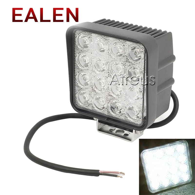 EALEN 4 5 дюймов 12V 48W 16X 3 Вт квадратный Автомобильный светодиодный рабочий