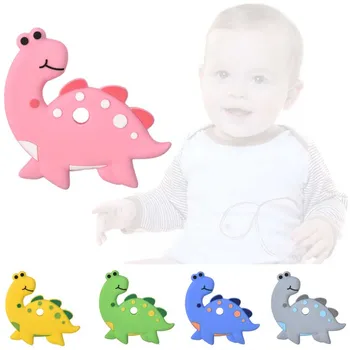 

Baby Teether Toy Silicone Cartoon Dinosaur Chewable Teether Comforting Toys for Toddler NSV775