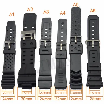ZLIMSN Watchband Rubber Watchbands Strap Sport Wrist Men Black Silicone Women Military Sweatband Watch Straps Band For CASIO