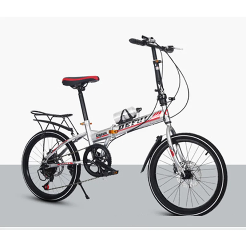 Excellent New 16-Inch Folding Speed-Change Bicycle Men And Women Bicycle Students Take The Place Of Bicycle Disc Brake Bicycle 8