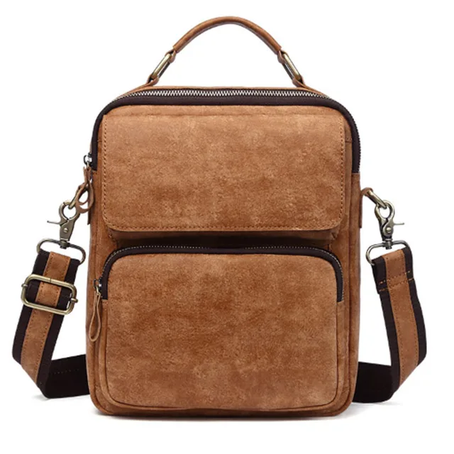 Us 74 46 49 Off 100 Top Cow Genuine Leather Shoulder Bags Versatile Casual Crazy Horse Handbag Men Messenger Bag Business Briefcase Handbags On