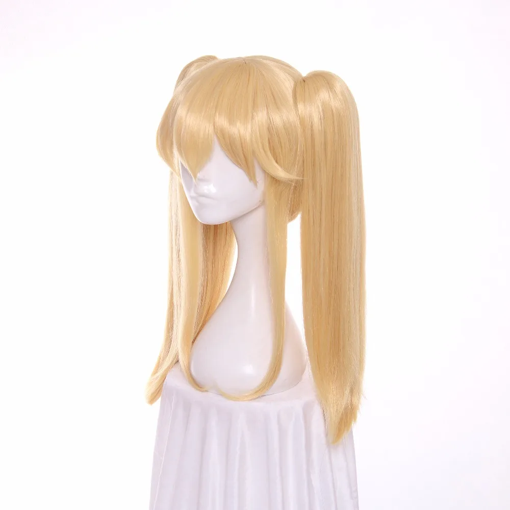 Skup Ccutoo 50cm jasny złoty Kakegurui obowiązkowy hazardzista Mary Saotome syntetyczne włosy peruka do cosplay + 2 klip na kucyk
