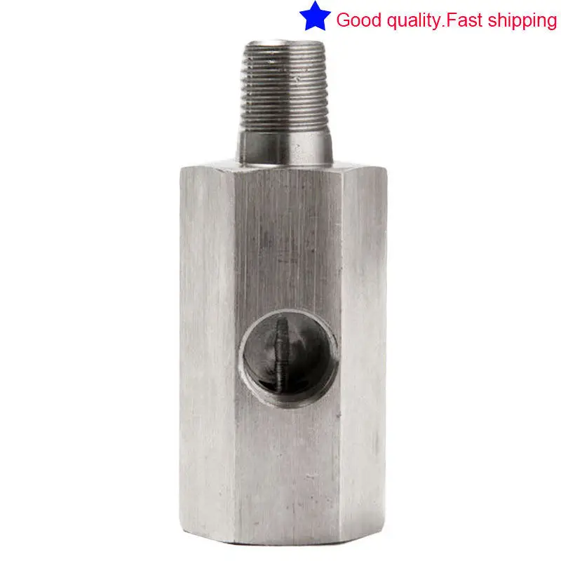 Oil Pressure Sensor Tee 1/8'' Bspt To Npt Adapter Turbo Supply Feed