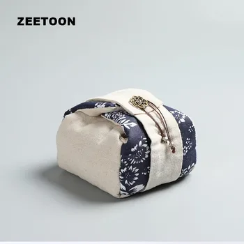 

Japanese Travel Portable Storage Bag Package for Kung Fu Tea Set Teapot Quick Cup Picnic Nuts Food Jewelery Cotton Protection
