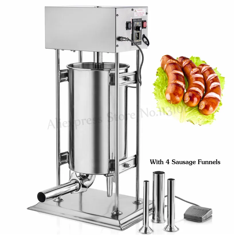 10L Electric Sausage Stuffer Vertical Stainless Steel Sausage Maker