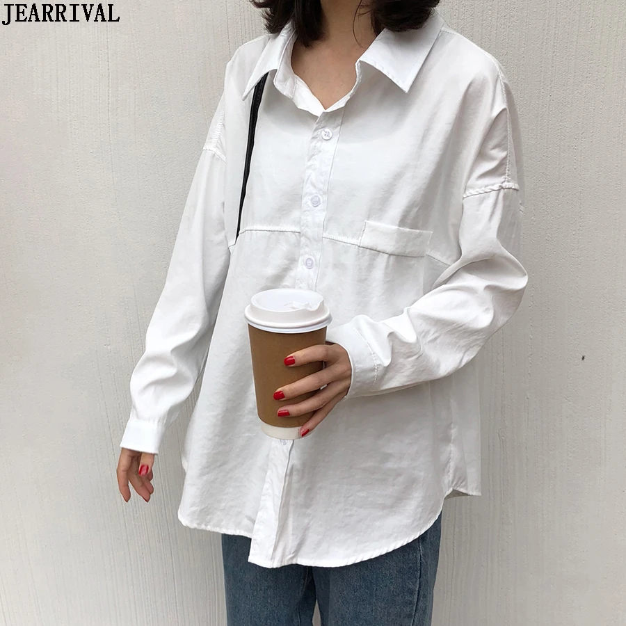 Otoño 2019 camisa De manga larga para Mujer Tops y Blusas estilo coreano  Color sólido señoras Vintage Camisas Blusas Mujer De Moda|Blusas y camisas|  - AliExpress