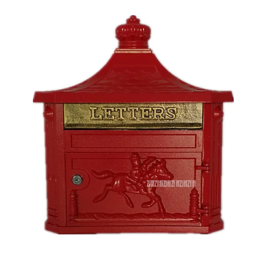 Алюминиевый почтовый ящик с замком, домашний винтажный почтовый ящик для газет, водонепроницаемый почтовый ящик для сада, пасторальный почтовый ящик в деревенском стиле