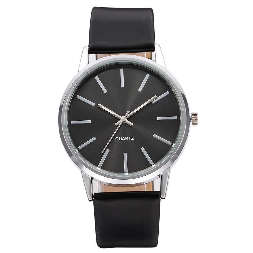 

Men's Watch Slim Men's Simple Stainless Steel Quartz Case Synthetic Leather Simulation Sports Business Watch Horloges Mannen