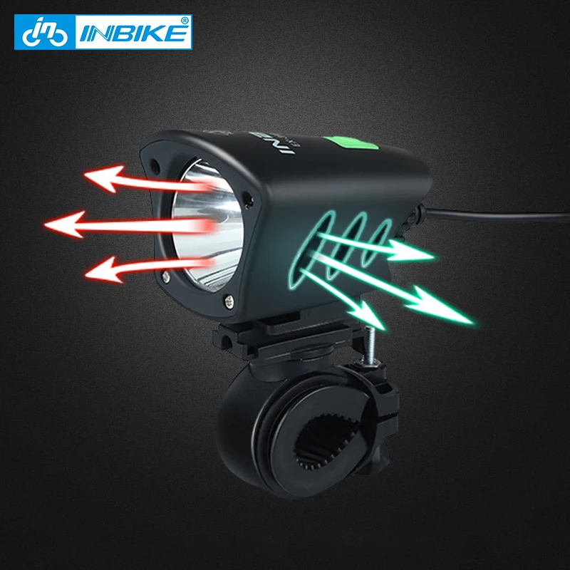 Cheap INBIKE Bike Accessories Bike Light Bike Headlights USB Rechargable Safety Night Riding  Bicycle Light Waterproof MTB bicicleta 1