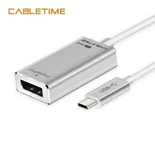 

Cabletime USB C to Displaypor Adapter Type C to DP M/F 4K 60Hz Converter For HDTV Samsung galaxy s9 USB 3.1 Displayport N126
