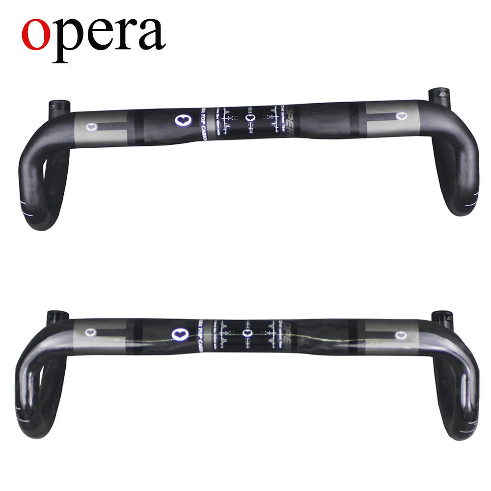 

New 2017 OPERA Carbon Fiber total Road Bike Handlebar Road Handlebar Carbon Road handlebar matte/glossy 400/420 / 440mm