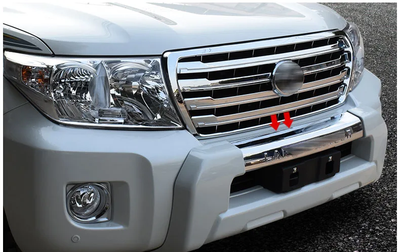 Крышка переднего бампера противоскользящая пластина Защита для Toyota Land Cruiser 200 LC200
