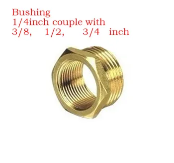 

1/4 female coupling 1/2 3/8 3/4 male bushing copper joint coverter pressure gauge manometer couple connector DN15 DN20 DN8 DN10