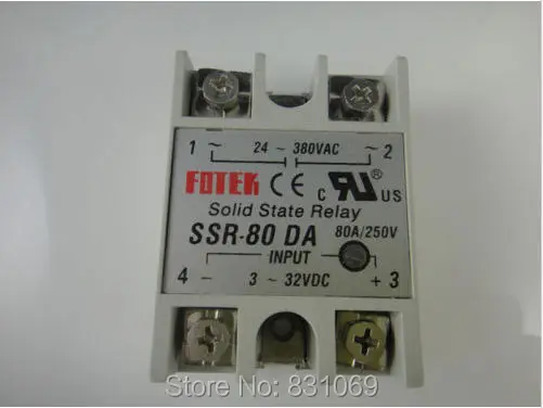 

3Pieces/Lot Solid State Relay SSR-80DA 80A /250V 3-32VDC/24-380VAC Brand New