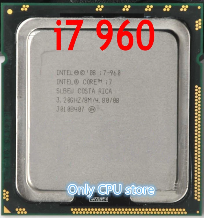 Процессор intel Core I7 960 3,2 ГГц четырехъядерный LGA 1366 130 Вт 8 м кэш Настольный i7-960 процессор