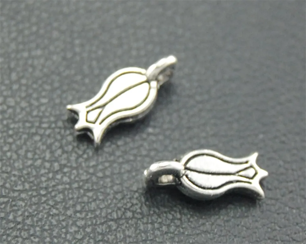 

100pcs Antique Sliver flower Charm Pendant DIY Necklace Bracelet Bangle Findings 3x8mm A1719