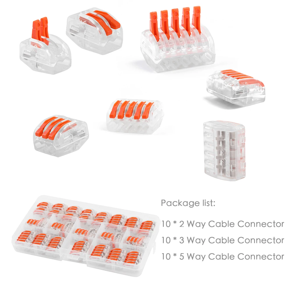 30 шт. Универсальный Мини Быстрый провод соединители огнестойкий кабель СОЕДИНИТЕЛЬ НАБОР Универсальный провод разъемы Корпус Комплект быстроразъемные клеммы