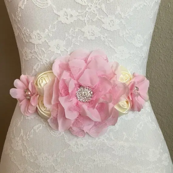 

European And American Lace Chiffon Girdle Girl Flower Girl Bride Decoration Waist Dress Accessories Pregnant Woman Photography P