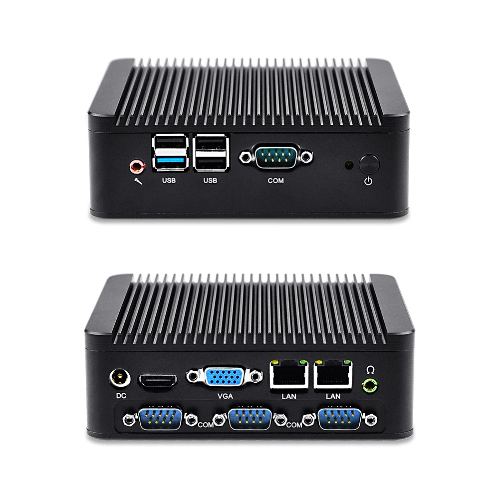 Мини ПК Qotom с четырехъядерным процессором Celeron J1900 2 гигабитных порта NIC LAN