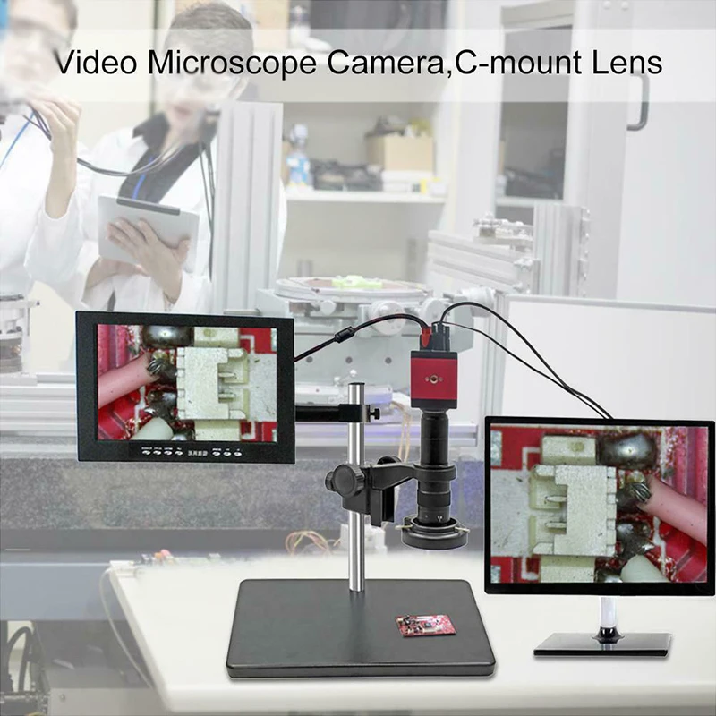 

Automatic 14MP 1080P HD HDMI VGA Digital Video Industrial Microscope Camera EU/US Plug New Arrivals Accessories