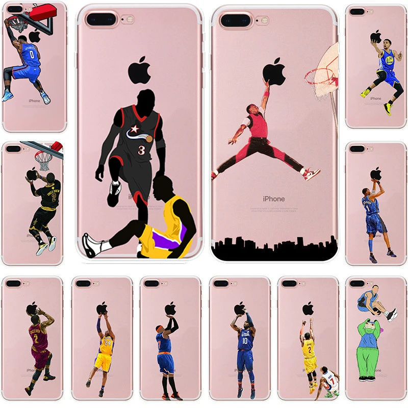 NBA Basketball Player Shockproof Phone Case For iphone X 8 7 6 6S Plus