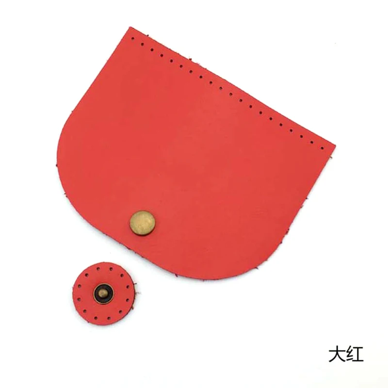 10 шт. 10x12 см сумка откидная крышка из искусственной кожи Замена ручной работы шитье Diy подвеска на сумку чехол с аксессуары для замка Kz0095 - Цвет: Red