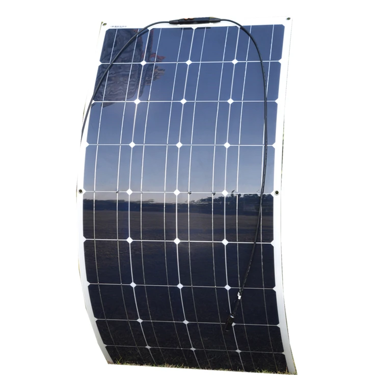 ALLMEJORES 100 Вт Гибкая солнечная панель 18 в монокристаллический фотоэлектрический модуль для дома, автомобиля, лодки, зарядное устройство, тонкая пленка, солнечный CE TUV