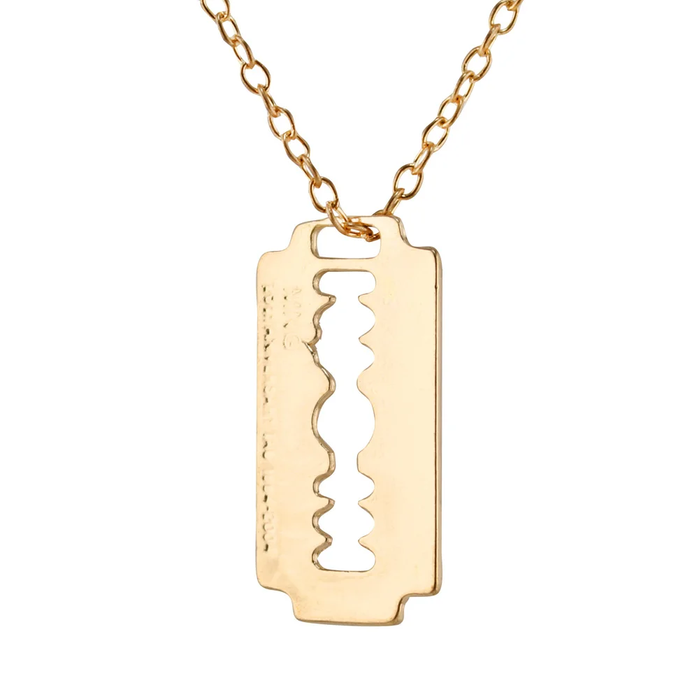 золотой кулон лезвие. золотой кулон лезвие. золотая подвеска лезвие. подвеска лезвие бритвы. золотая подвеска лезвие.