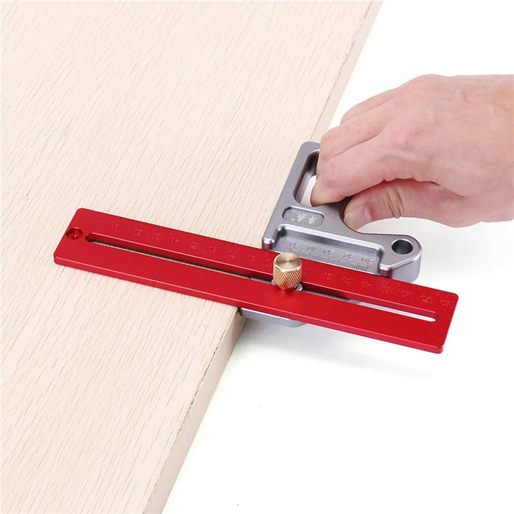 

Drillpro Woodworking Angle Ruler 45/90 Degree Ruler Scribe Gauge Measuring Tool - 300mm Woodworking Measuring Tools T10