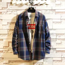 Клетчатая рубашка Весенняя фланелевая красная клетчатая рубашка мужские рубашки с длинным рукавом Chemise Homme хлопковые мужские клетчатые рубашки